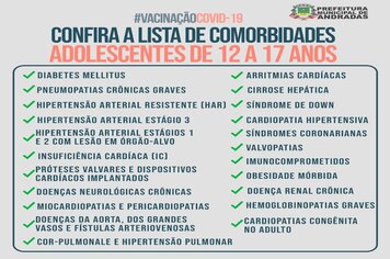 ADOLESCENTES DE 12 A 17 ANOS COM COMORBIDADES PODEM TOMAR A VACINA CONTRA A COVID NA PRÓXIMA TERÇA-FEIRA, 28 DE SETEMBRO