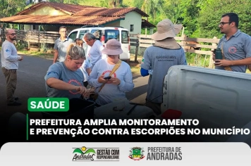 Andradas intensifica ações contra escorpiões e reforça alerta à população