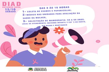 OUTUBRO ROSA: PREFEITURA DE ANDRADAS PROMOVE DIVERSAS ATIVIDADES PARA O PÚBLICO FEMININO!