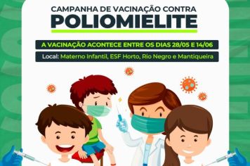 SECRETARIA MUNICIPAL DE SAÚDE PROMOVE CAMPANHA DE VACINAÇÃO CONTRA A POLIOMIELITE EM ANDRADAS
