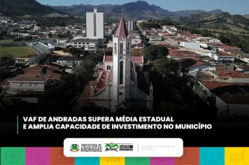 VAF - Andradas avança acima da média estadual e amplia recursos para investimentos públicos