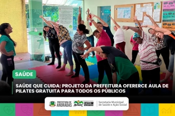 Aulas de Pilates integram a rotina de quatro unidades de saúde em Andradas