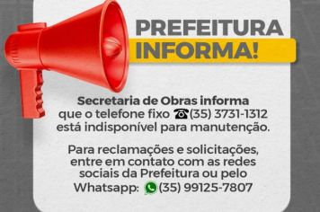 ATENÇÃO: TELEFONE DO ALMOXARIFADO ESTÁ INDISPONÍVEL!