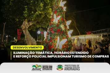 Andradas entra na reta final do Natal com comércio aquecido e segurança reforçada