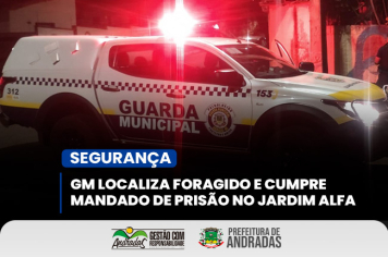 Guarda Municipal de Andradas cumpre mandado de prisão no bairro Vila Santa Rita