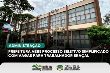 Processo seletivo simplificado abre vagas para trabalhador braçal