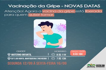 VACINAÇÃO CONTRA A GRIPE EM ANDRADAS TEM CONTINUIDADE!