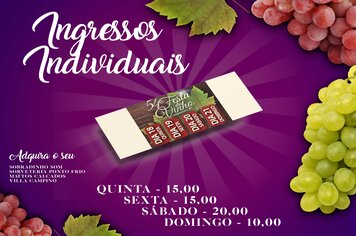 FESTA DO VINHO - INGRESSOS INDIVIDUAIS