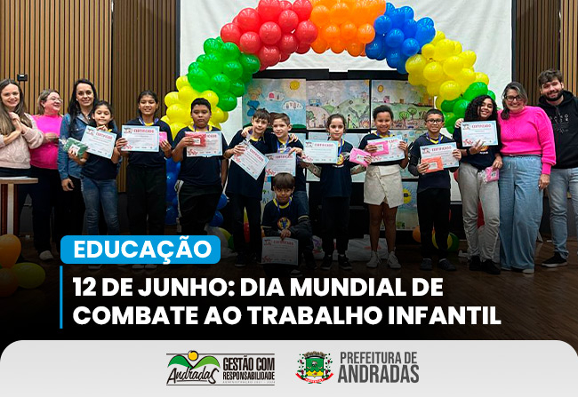 Andradas celebra Dia Mundial de Combate ao Trabalho Infantil 