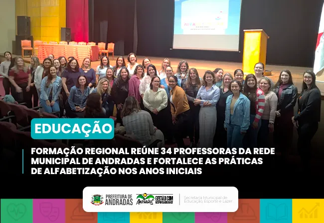 Professoras de Andradas participam de formação do Pacto Mineiro pela Alfabetização