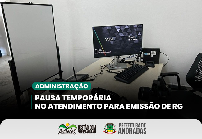 Pausa temporária na emissão de RG