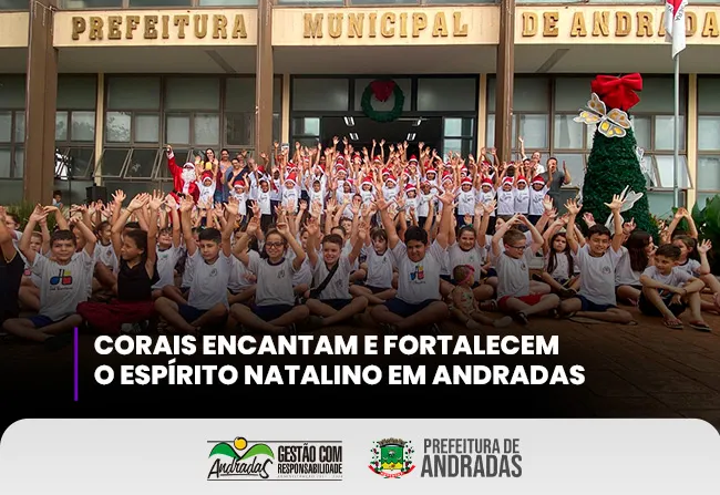 Corais levam música e emoção ao Centro de Andradas durante programação de Natal