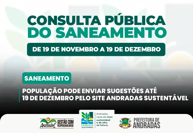 Prefeitura abre participação popular para decidir avanços no saneamento
