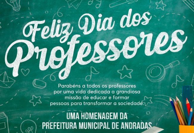 PARABÉNS, PROFESSORES DE ANDRADAS!