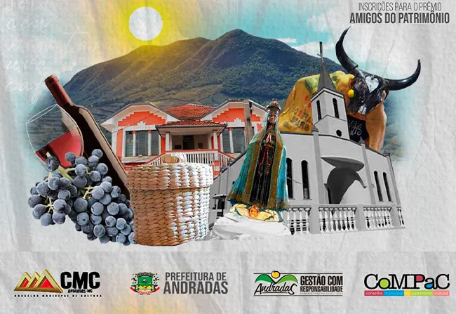 Prêmio Amigo do Patrimônio valoriza a história, a identidade e a memória cultural de Andradas