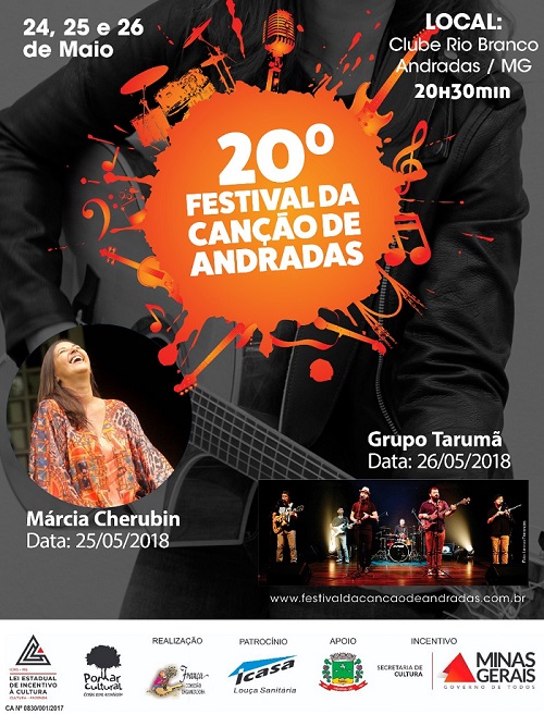 Andradas terá nova edição do Festival da Canção de Andradas