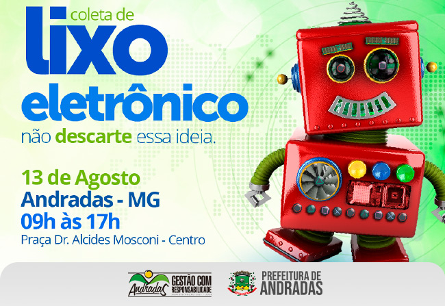 Andradas recebe campanha de Coleta de Lixo Eletrônico