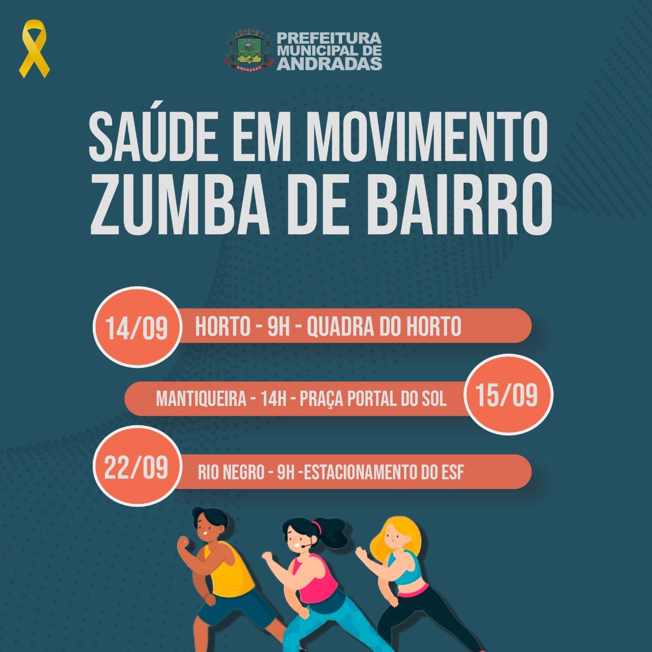 UNIDADES DE ESTRATÉGIA DA SAÚDE DA FAMÍLIA PROMOVEM AULAS DE ZUMBA EM ANDRADAS